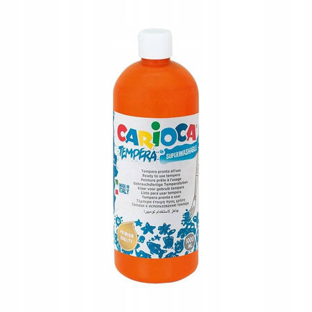 Farba tempera 1000 ml POMARAŃCZOWA Carioca