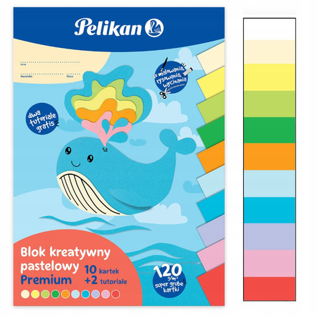 BLOK KREATYWNY PASTELOWY A4 10K.120gr.PREMIUM PELIKAN
