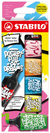 TEXTMARKER STABILO BOSS MINI BY SNNOZE ONE 6 SZT