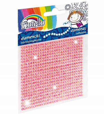 Diamenciki samoprzylepne różowe małe FIORELLO
