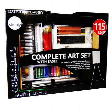 Zestaw Artystyczny ze Sztalugą 115el Daler Rowney