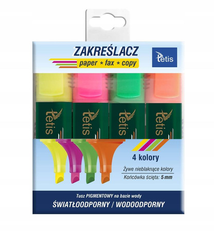 Zakreślacze pastelowe KW015-M4 Tetis