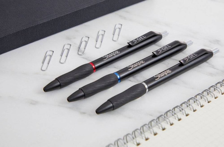 DŁUGOPIS SHARPIE S-GEL 0.7 CZARNY 3SZT.