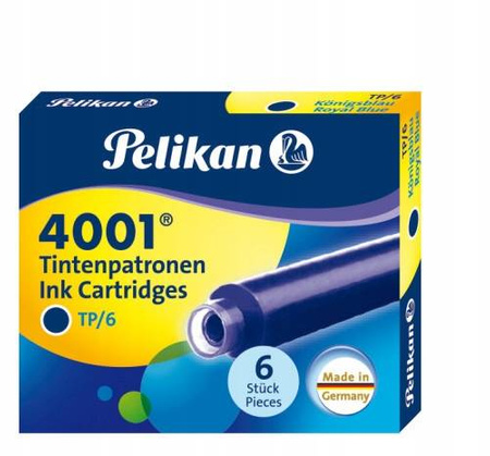 Naboje krótkie Pelikan zmywalne NIEBIESKIE TP/6