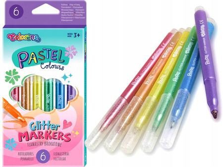 Flamastry brokatowe CoolPack Pastel 6 kol