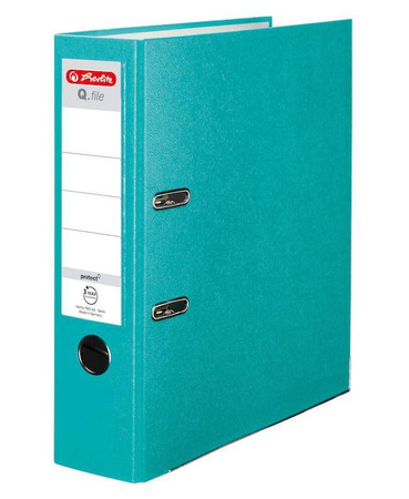 Herlitz Segregator Q.file 8 cm Turkusowy