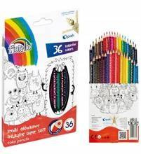 Kredki FIORELLO Super Soft trójkątne 36 kol.