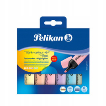 Zakreślacze Pelikan Pastel 490 Mix 6 sztuk