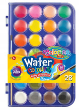 Farba akwarelowa duża pastylka 28 kolorów Colorino