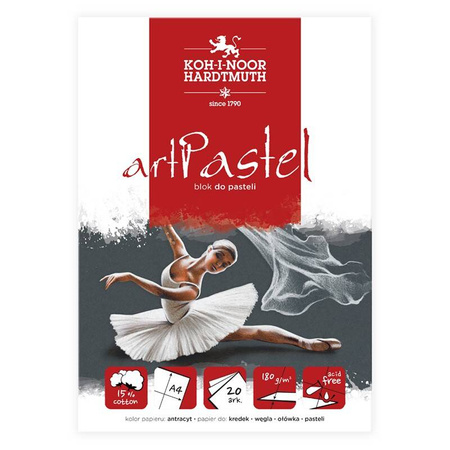KIN BLOK DO PASTELI ARTPASTEL ANTRACYT A4 20 ARK. 180 G.
