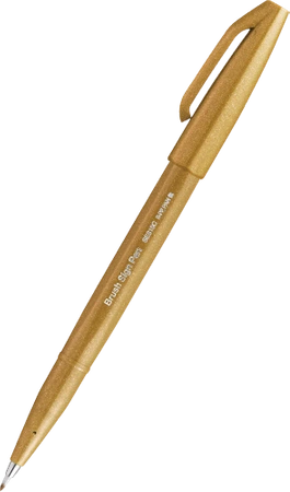 Pisak Brush Sign Pen Pentel CIEMNOŻÓŁTY