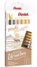 Pisaki Pentel Brush 6 sztuk Piaski Pustyni