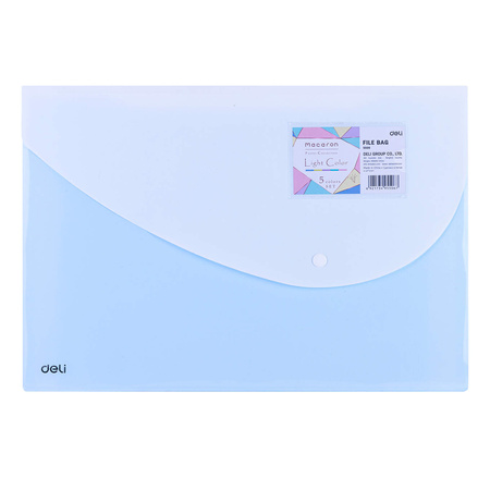 TECZKA KOPERTOWA NA ZATRZASK DELI FC SERIA MACARON NIEBIESKA