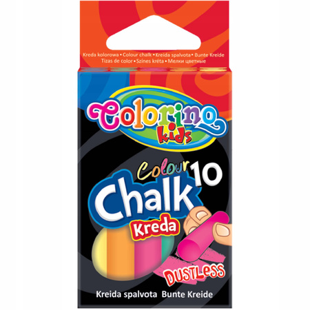 Kreda kolorowa bezpyłowa10 sztuk Colorino Kids