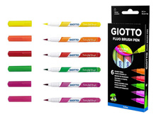 GIOTTO PISAKI TURBO SOFT BRUSH FLUO 6 KOLORÓW