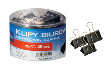 Klipy biurowe Tetis GK001 40 sztuk rozmiar 19 mm