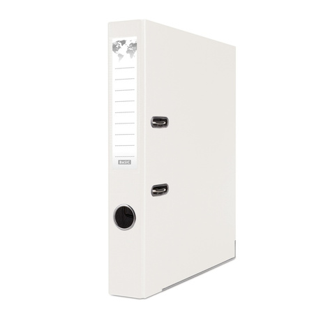 Segregator BASIC-S z szyną, PP, A4/50mm, biały