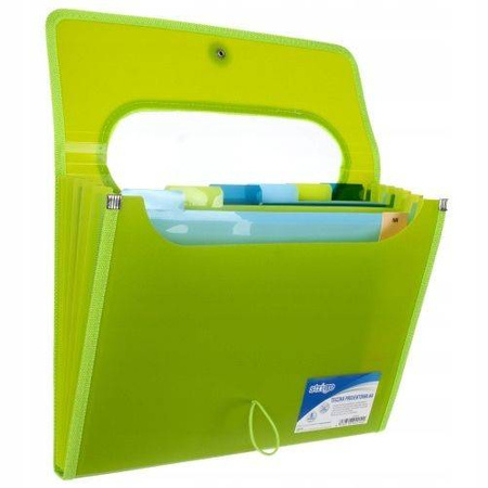 Teczka harmonijkowa A5 VFILE Strigo 6 k. LIMONKOWA