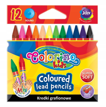 Kredki grafionowe 12 kolorów Colorino Kids
