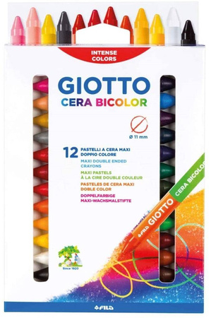 GIOTTO KREDKI WOSKOWE CERA BICOLOR 12 SZT FILA