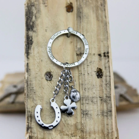 BRELOK TROIKA GLUCKSBRINGER HUFEISEN 3 CHARMSY, METAL