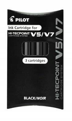 NABOJE DO CIENKOPISU V5 CARTRIDGE SYSTEM3SZT CZARN