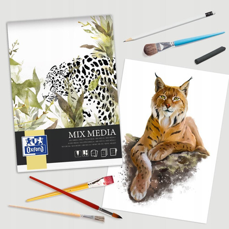 Oxford blok mix media klejony a4 225g 25k