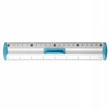 Linijka aluminiowa Tetis BL040 20 cm NIEBIESKA