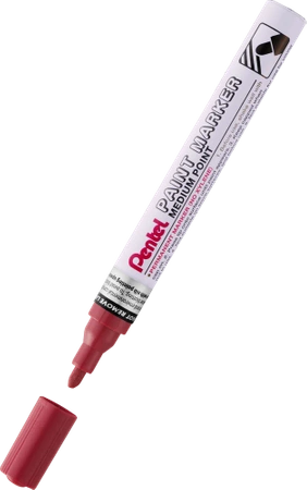 Marker zdobniczy aluminiowa obudowa perłowy czerwony Pentel