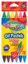 Pastele olejne 12 kolorów trójkątne Colorino Kids