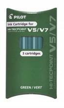 NABOJE DO CIENKOPISU V5 CARTRIDGE 3SZT. ZIELONE