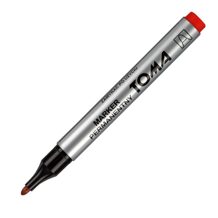 Toma TO-090-22 Marker permanentny CZERWONY okrągły
