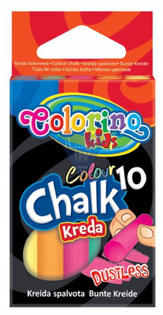 Kreda kolorowa bezpyłowa10 sztuk Colorino Kids