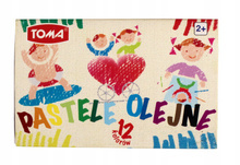 Kredki pastelowe Toma TO-585 olejne 12 kolorów