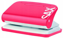 Dziurkacz Design 218 do 12 kartek czerwony