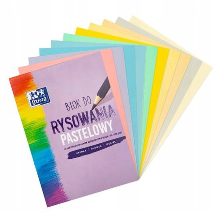 BLOK RYSUNKOWY OXFORD A4 10K 100G KOLOR PASTEL