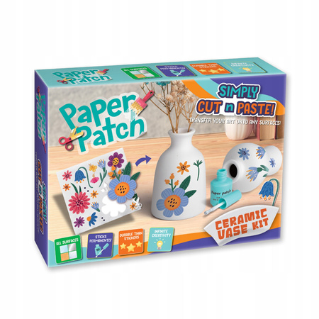 STRIGO ZESTAW KREATYWNY decoupage CERAMICZNY WAZON