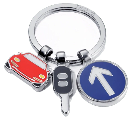 BRELOK TROIKA ON THE ROAD, 3 CHARMSY, EMALIOWANY METAL