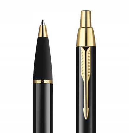 Parker IM Black Laquer GT zestaw podwójny M