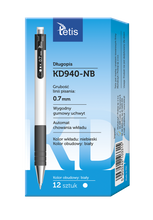 KD940-NB Długopis 0,7 mm biała obudowa, wkład niebieski