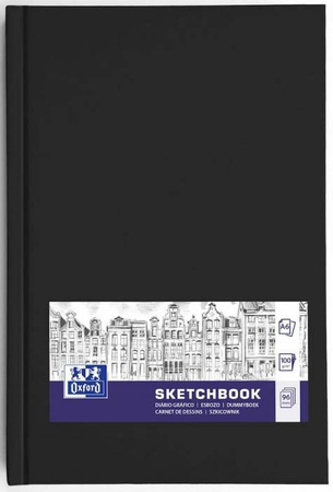 SZKICOWNIK OXFORD SKETCHBOOK SZYTY A6/96K CZARNY