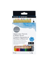 Zestaw kredek rysunkowych 12 kolorów + pojemnik na wodę Daler Rowney