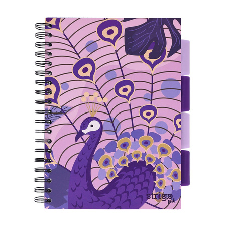 Kołozeszyt STRIGO PADS Project Book B5 kratka Jungla fioletowy
