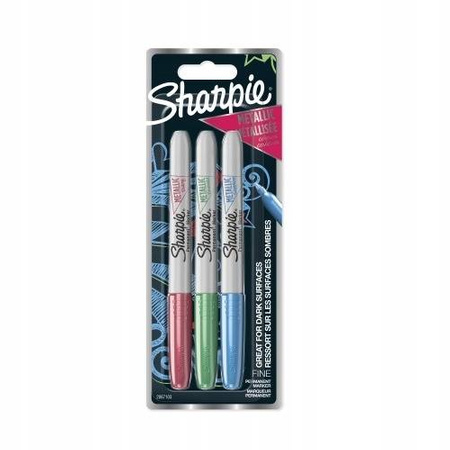 Marker permanentny okrągły 3kol Sharpie