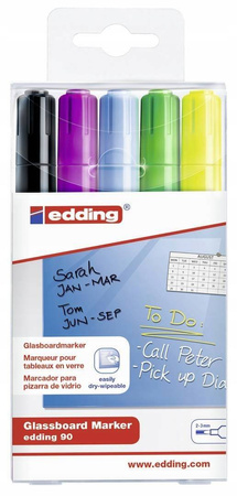 Marker do tablic szkolnych e-90/5 S 2-3mm 5szt