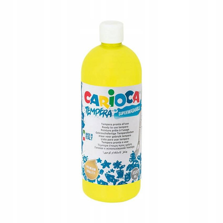 Farba tempera 1000 ml Żółta Carioca
