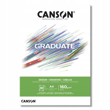 BLOK_RYS. CANSON GRADUATE A4 160g 30A FILA