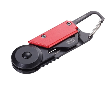 BRELOK TROIKA EGON Z KARABIŃCZYKIEM, 5 FUNKCJI, CZARNY/CZERWONY