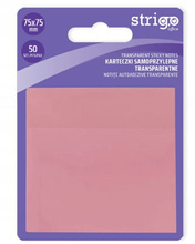 Karteczki Strigo samoprzylepne neon różowy 75x75