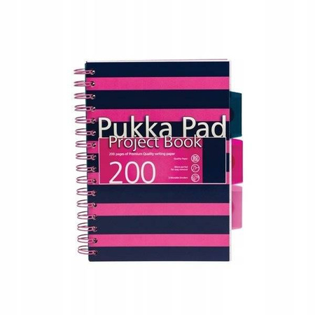 Kołozeszyt Pukka Pad NAVY Różowy A5 kratka # 200